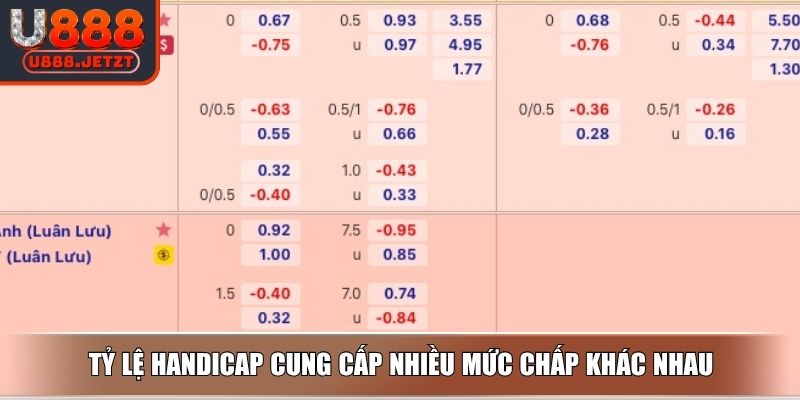 Tỷ Lệ Kèo Nhà Cái - Tìm Hiểu Thông Tin Và Yếu Tố Ảnh Hưởng 3 Tỷ lệ Handicap cung cấp nhiều mức chấp khác nhau