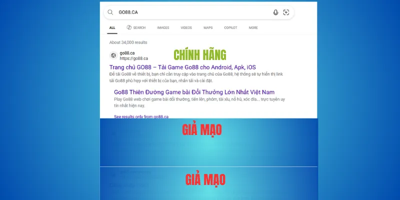 Nhận biết Go88 giả